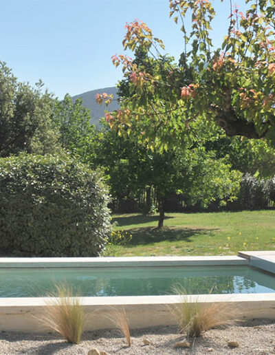 Piscine privée location maison de vacances Malaucène
